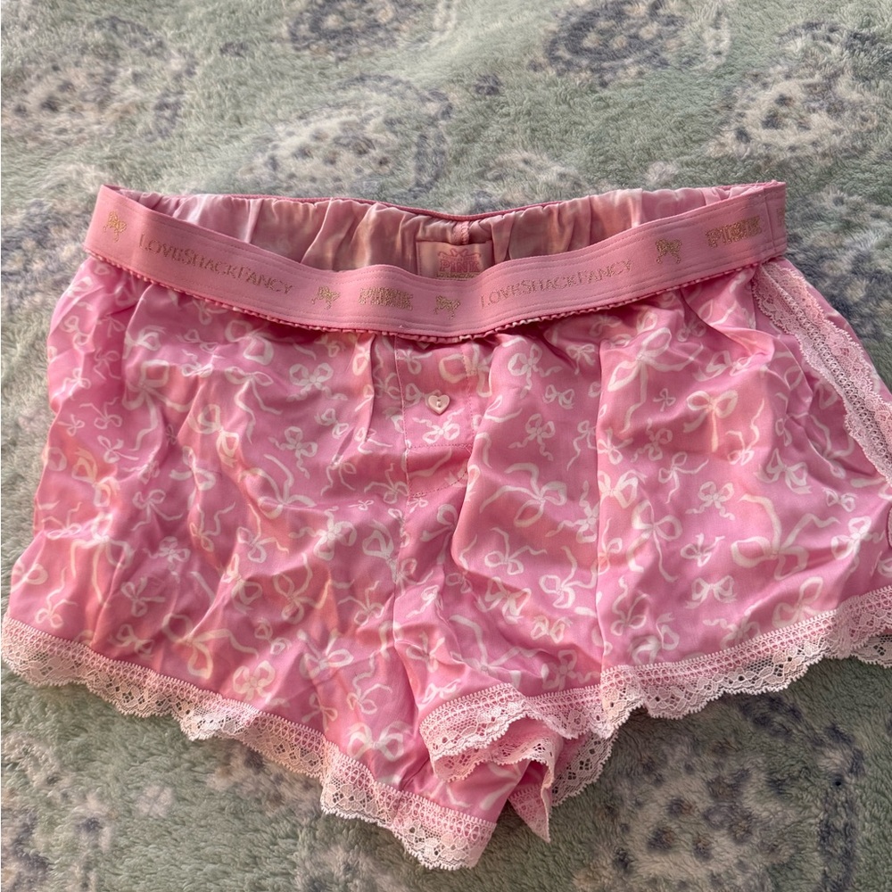 Loveshackfancy x VS pink pajama shorts
